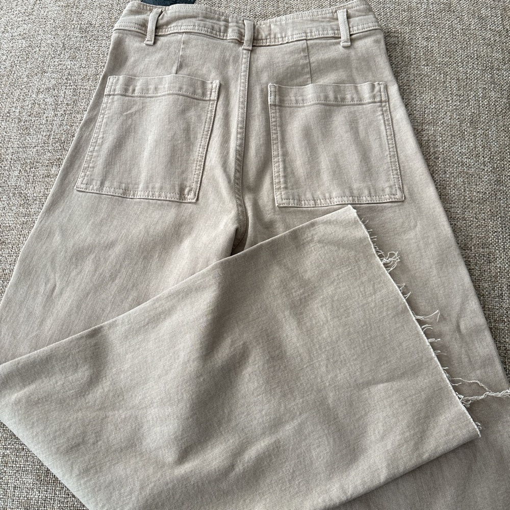 Zara Cream Wide Leg Pants - Picture 4 of 5